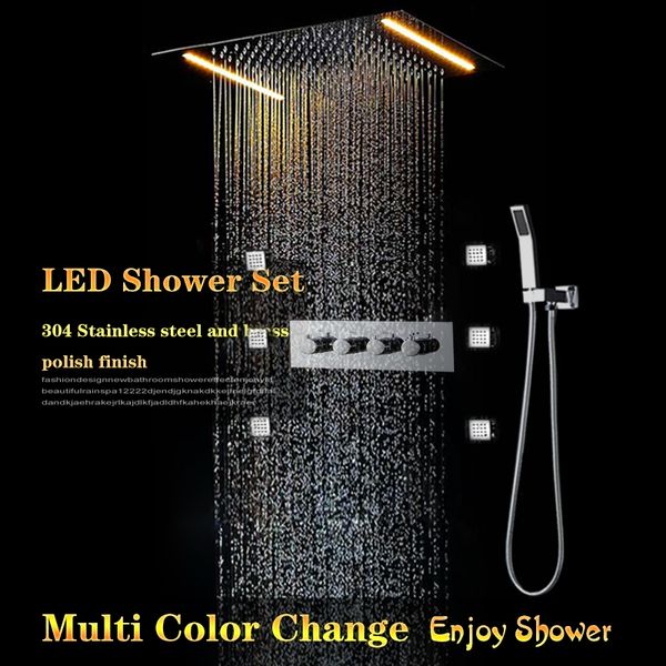 led shower faucets set recessed ceiling concealed shower head 3-functions high flow brass mixer tap 6pc body massage spa jets bath
led shower faucets set recessed ceiling concealed shower head 3-functions high flow brass mixer tap 6pc body massage spa jets bath