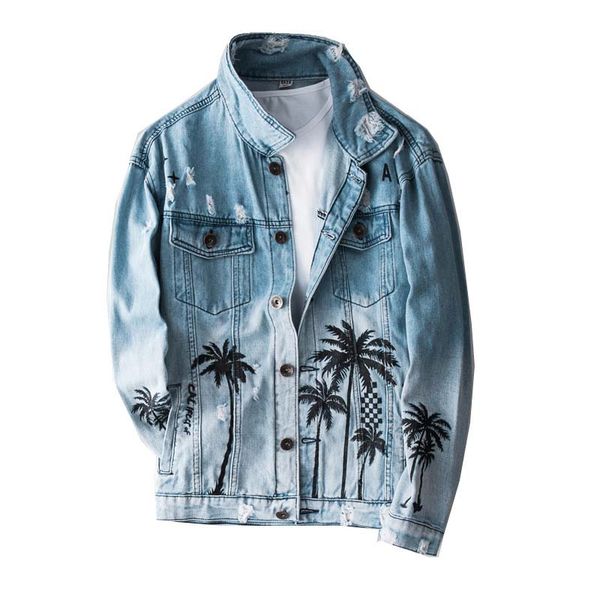 men's fashion ripped denim jackets washed loose painted jeans jackets outwear for male size xl-4xl, Black;brown
men's fashion ripped denim jackets washed loose painted jeans jackets outwear for male size xl-4xl, Black;brown