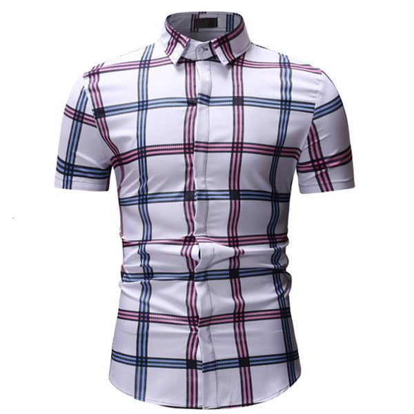 2019 zomer mode nieuwe mannen casual turn down kraag hals korte mouw/man plaid shirt, White;black
2019 zomer mode nieuwe mannen casual turn down kraag hals korte mouw/man plaid shirt, White;black