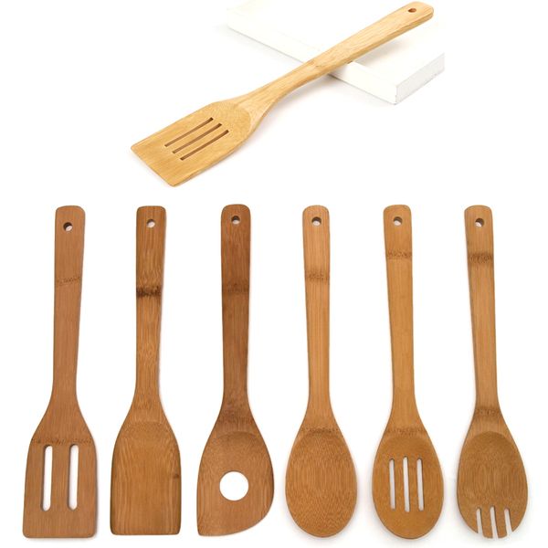 6 pcs/set bamboo spoon ladle utensils for kitchen accessories cooking spatula mixing wooden portable cookwear tools baking
6 pcs/set bamboo spoon ladle utensils for kitchen accessories cooking spatula mixing wooden portable cookwear tools baking
