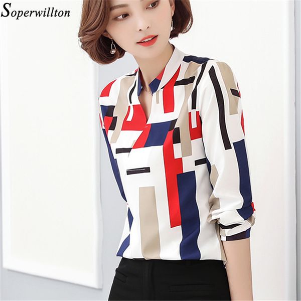 new long sleeve striped women blouse print v neck women shirts 2019 new casual female blouse slim shirt for work wear, White
new long sleeve striped women blouse print v neck women shirts 2019 new casual female blouse slim shirt for work wear, White