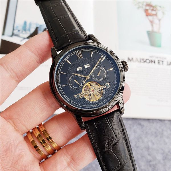 military men watch selling full-function tourbillon mechanical movement fine leather strap 44mm gold dial noble mechanical watches
military men watch selling full-function tourbillon mechanical movement fine leather strap 44mm gold dial noble mechanical watches