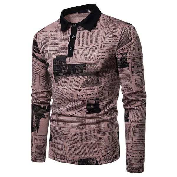vintage printed mens polo shirts newspaper lapel neck long sleeve mens shirts casual street style male apparel, White;black
vintage printed mens polo shirts newspaper lapel neck long sleeve mens shirts casual street style male apparel, White;black