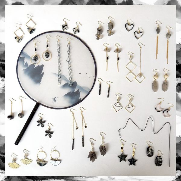 bright eyes 925 silver creative design earrings female festive wind ink acrylic earrings wholesale handmade jewelry chinese style jewelry
bright eyes 925 silver creative design earrings female festive wind ink acrylic earrings wholesale handmade jewelry chinese style jewelry