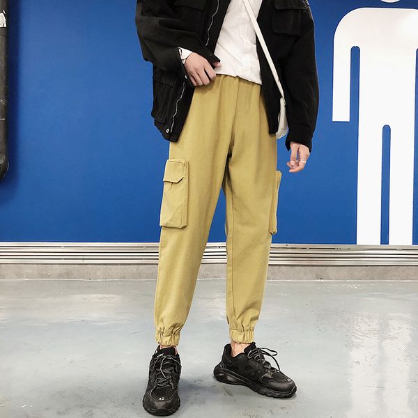 autumn cotton overalls men's fashion solid color multi-pocket tooling trousers man streetwear hip hop casual joggers pants men, Black
autumn cotton overalls men's fashion solid color multi-pocket tooling trousers man streetwear hip hop casual joggers pants men, Black