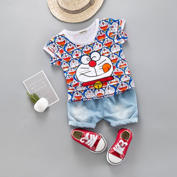 little boys kids baby clothing set cartoon printed denim shorts pants infant outfits set dropshipping baby clothes sets, White
little boys kids baby clothing set cartoon printed denim shorts pants infant outfits set dropshipping baby clothes sets, White