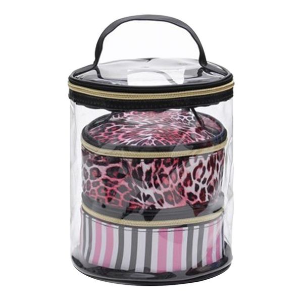 2019 new pvc transparent cosmetic bag 3 piece set waterproof wash bag travel portable storage pink leopard printing pattern
2019 new pvc transparent cosmetic bag 3 piece set waterproof wash bag travel portable storage pink leopard printing pattern