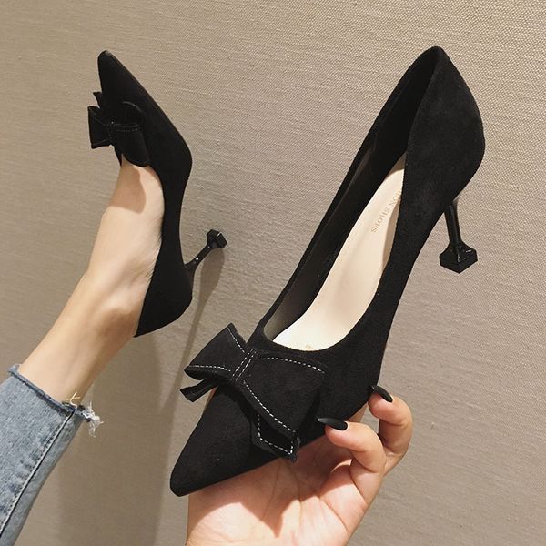 womens shoes 2019 high heels party pumps fashion kitten heels casual pumps women shoes, Black
