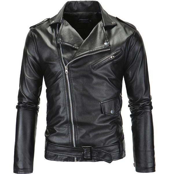 spring fashion men slim fit oblique zipper pu jacket autumn men leather jackets coats black white motorcycle leather jacket
spring fashion men slim fit oblique zipper pu jacket autumn men leather jackets coats black white motorcycle leather jacket