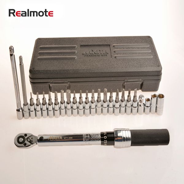 realmote 25/20/18 pcs/set 1 / 4 "1-25nm professional precision adjustable torque wrench bike repair spanner hand tool set
realmote 25/20/18 pcs/set 1 / 4 "1-25nm professional precision adjustable torque wrench bike repair spanner hand tool set
