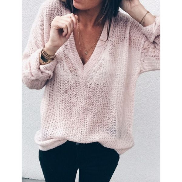 autumn deep v-neck knitted sweaters women casual oversized loose solid pullovers plus size, White;black
autumn deep v-neck knitted sweaters women casual oversized loose solid pullovers plus size, White;black