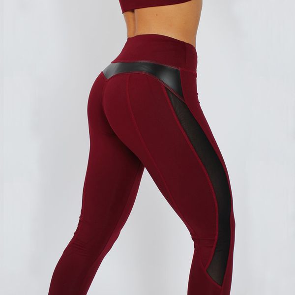 women yoga pants solid color pu seamed elastic leggings for workout mvi-ing, White;red
women yoga pants solid color pu seamed elastic leggings for workout mvi-ing, White;red