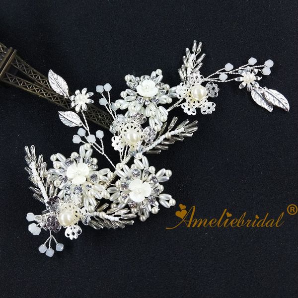fashion wedding bridal hair clip pearl flower barrettes silver women silver headpiece baby shower decoration barrette, Golden;white
fashion wedding bridal hair clip pearl flower barrettes silver women silver headpiece baby shower decoration barrette, Golden;white