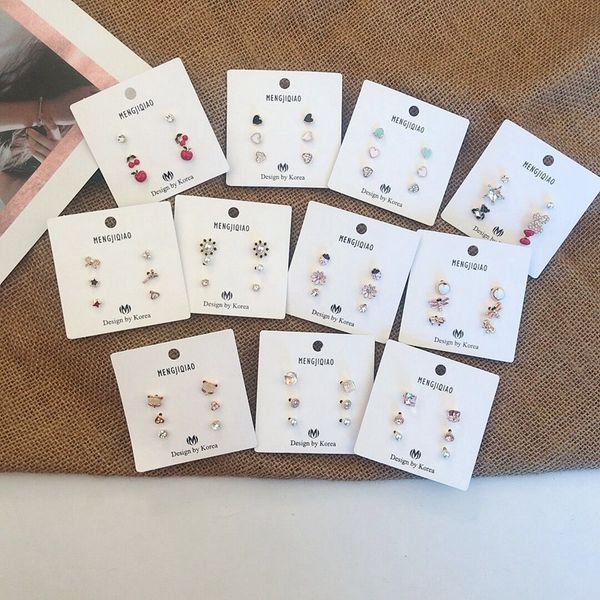 mengjiqiao new cute sweet fruit cherry heart stud earrings for women delicate crystal boucle d'oreille students jewelry 6pcs/set, Golden;silver
mengjiqiao new cute sweet fruit cherry heart stud earrings for women delicate crystal boucle d'oreille students jewelry 6pcs/set, Golden;silver