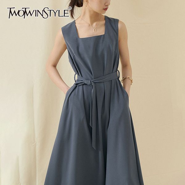 twotwinstyle casual loose women dress square collae sleeveless spaghetti strap high waist ruched midi dresses for female fashion, Black;gray
twotwinstyle casual loose women dress square collae sleeveless spaghetti strap high waist ruched midi dresses for female fashion, Black;gray