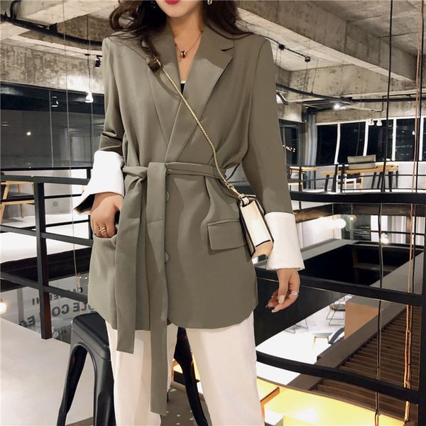 2009 korean new elegant blazers women's small suit harbor wind retro collision color tie pure color lapel jacket, White;black
2009 korean new elegant blazers women's small suit harbor wind retro collision color tie pure color lapel jacket, White;black
