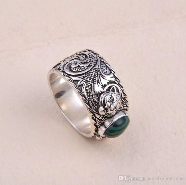 s925 pure silver ring with nature malachite and leopard head design for women and man wedding jewelry gift ps5522
s925 pure silver ring with nature malachite and leopard head design for women and man wedding jewelry gift ps5522