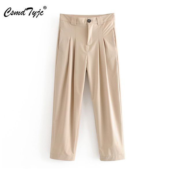 women chic solid ankle-length pants high waist zipper female trousers pantalones office lady work wear trousers, Black;white
women chic solid ankle-length pants high waist zipper female trousers pantalones office lady work wear trousers, Black;white