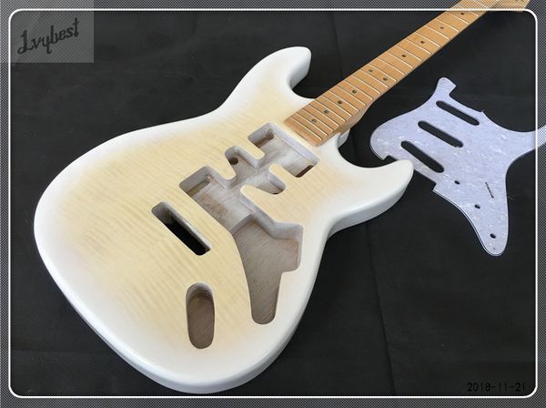 wholesale - customized electric guitar kits o parts all routing working out flame body ash wood body see thru white
wholesale - customized electric guitar kits o parts all routing working out flame body ash wood body see thru white