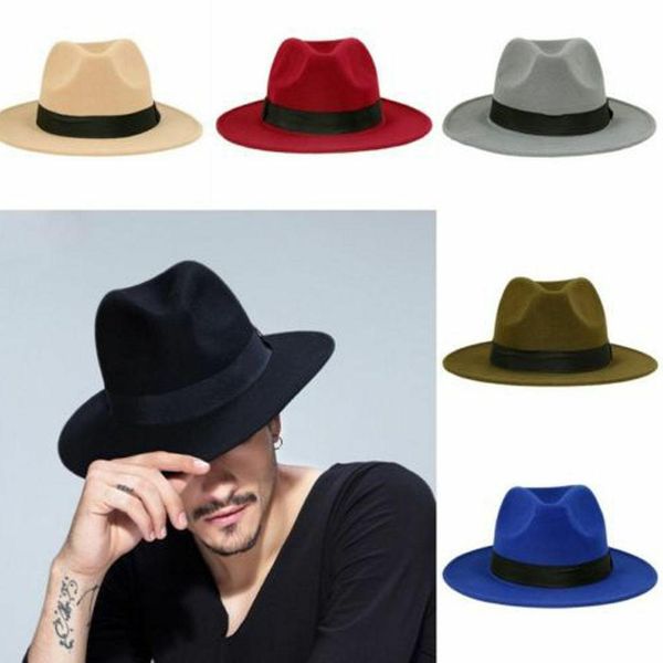 mens женщины толстый шерсть vintage войлок fedora широкий брим панама bowler trilby hat cap черный серый msgqr, White
mens женщины толстый шерсть vintage войлок fedora широкий брим панама bowler trilby hat cap черный серый msgqr, White