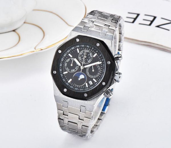 men women luxe wrist watches classic style 41mm stainless steel sapphire mens casual watches factory watch 02, Slivery;brown
men women luxe wrist watches classic style 41mm stainless steel sapphire mens casual watches factory watch 02, Slivery;brown