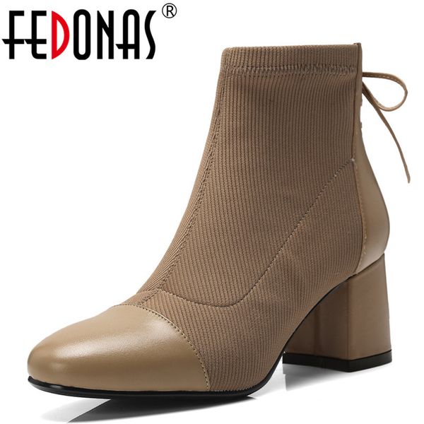 fedonas 1fashion women ankle boots autumn winter warm high heels shoes woman square toe zipper genuine leather brand basic boots, Black
fedonas 1fashion women ankle boots autumn winter warm high heels shoes woman square toe zipper genuine leather brand basic boots, Black