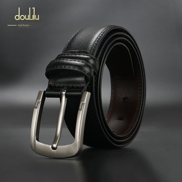 14 stripe pin buckle men's leather casual two-layer cowhide men's belt belt belt, Black;brown
14 stripe pin buckle men's leather casual two-layer cowhide men's belt belt belt, Black;brown