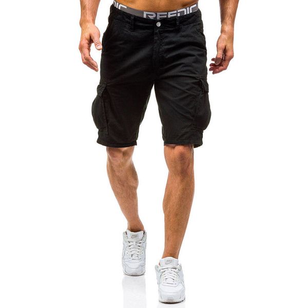 fasion men summer shorts combat pockets shorts, White;black