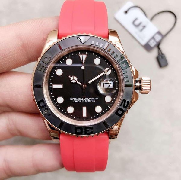 2020 automatic black dial everose gold case red rubber band sapphire mens watch 44mm mens watches wristwatches with luminous hands and mark, Slivery;brown
2020 automatic black dial everose gold case red rubber band sapphire mens watch 44mm mens watches wristwatches with luminous hands and mark, Slivery;brown