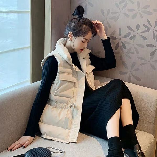 winter sleeveless vest coats women slim cotton padded jacket fashion vest zipper jacket woman waistcoat, Black;white
winter sleeveless vest coats women slim cotton padded jacket fashion vest zipper jacket woman waistcoat, Black;white