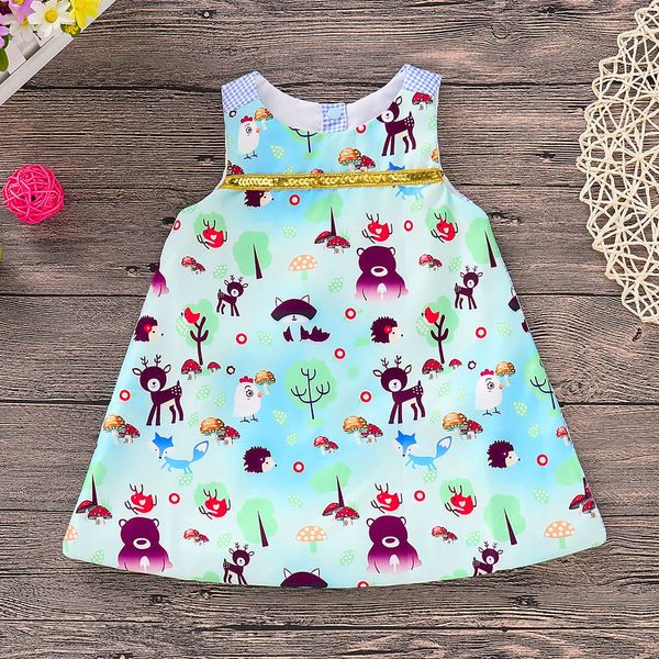 toddler infant baby girls cartoon animals plaid print sleeveless dresses outfits casual style o neck sequined sashes, Red;yellow
toddler infant baby girls cartoon animals plaid print sleeveless dresses outfits casual style o neck sequined sashes, Red;yellow