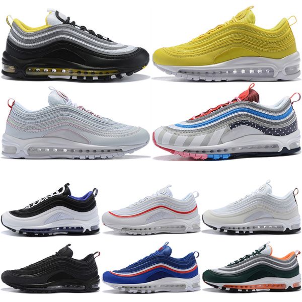 97 mens running shoes womens cushion 97s og silver gold sneakers sport athletic men sports outdoor sports designer shoes size 5.5-11, White;red
97 mens running shoes womens cushion 97s og silver gold sneakers sport athletic men sports outdoor sports designer shoes size 5.5-11, White;red
