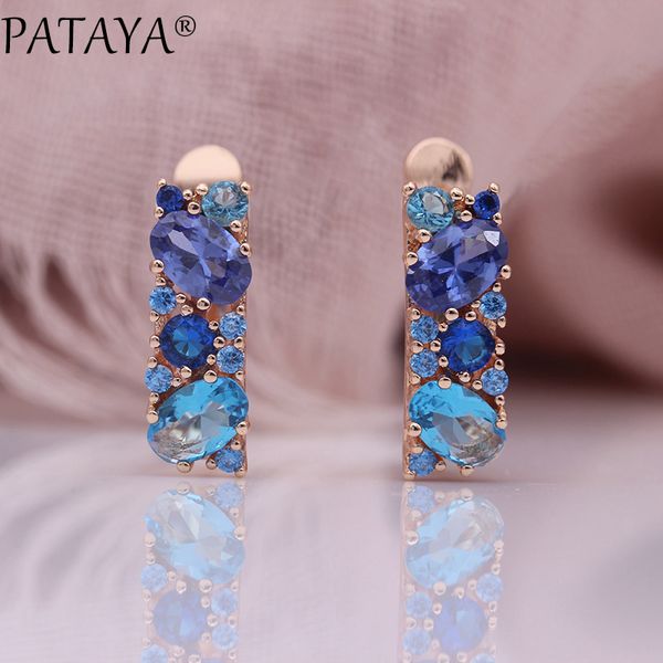 pataya new mix blue earrings for women fashion wedding fine noble jewelry 585 rose gold round oval natural zircon dangle earring, Golden
pataya new mix blue earrings for women fashion wedding fine noble jewelry 585 rose gold round oval natural zircon dangle earring, Golden