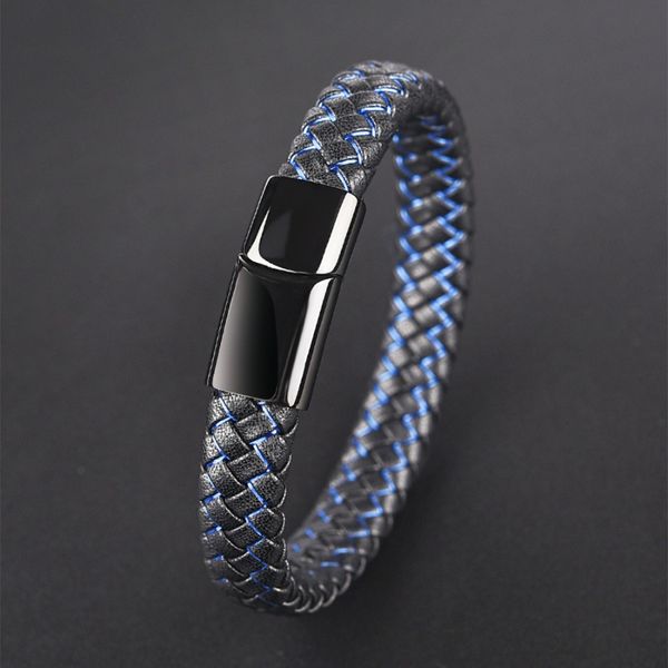new braided leather bracelet for men jewelry punk men stainless steel magnetic clasp fashion bangles gifts, Golden;silver
new braided leather bracelet for men jewelry punk men stainless steel magnetic clasp fashion bangles gifts, Golden;silver