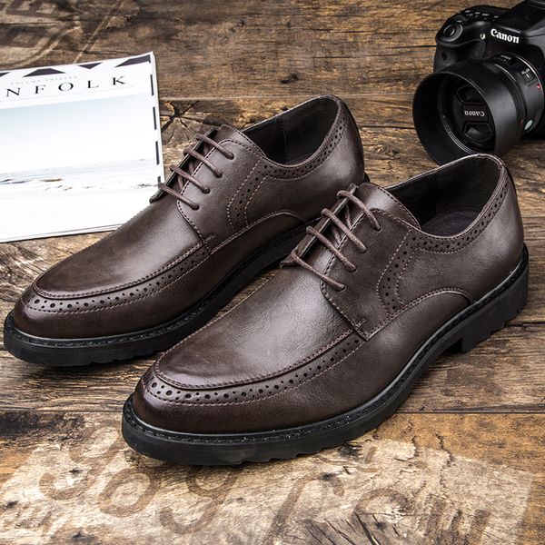 zsauan men fashion brogue pu leather casual shoes british men formal shoes daily office business spring autumn oxfords, Black 
zsauan men fashion brogue pu leather casual shoes british men formal shoes daily office business spring autumn oxfords, Black