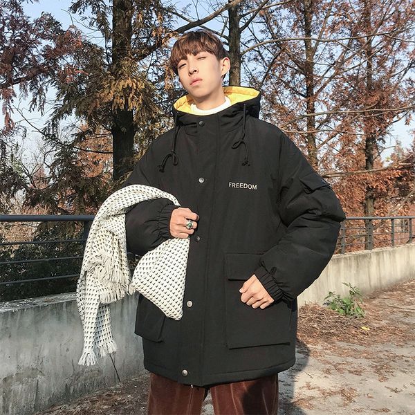 winter 2019 new korean version of loose thick bread personality trend harajuku leisure large size cotton clothing, Black
winter 2019 new korean version of loose thick bread personality trend harajuku leisure large size cotton clothing, Black
