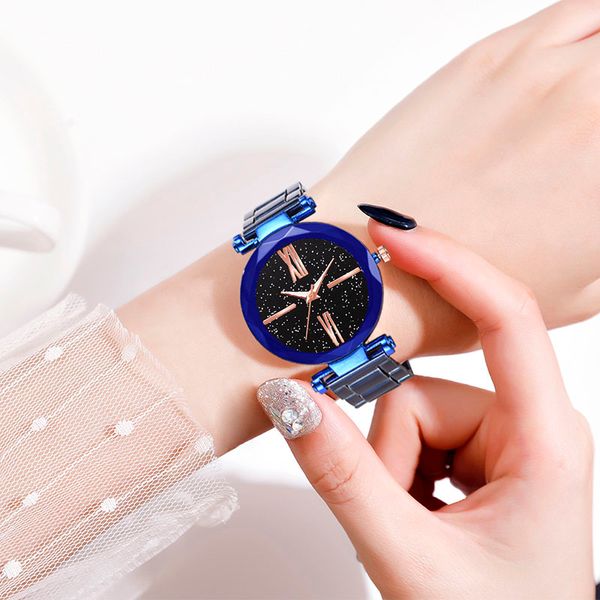 women quartz watch starry sky roman numerals dial with alloy strap kqs8, Slivery;brown
women quartz watch starry sky roman numerals dial with alloy strap kqs8, Slivery;brown
