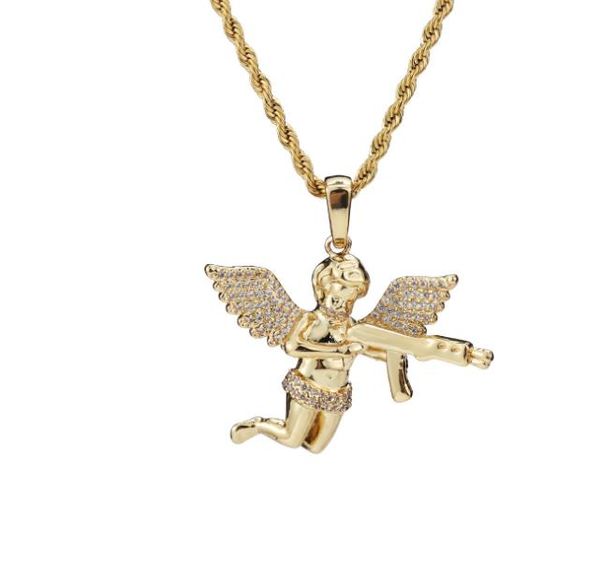 explosive boutique hip-hop angel pendant ornaments pure copper seductive micro-inlaid zircon real gold thick gold plating, Silver
explosive boutique hip-hop angel pendant ornaments pure copper seductive micro-inlaid zircon real gold thick gold plating, Silver