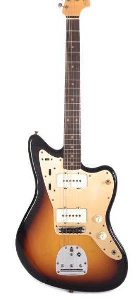 

custom 1959 jazzmaster journeyman faded 3-tone sunburst electric guitar wide lollar pickups, alder body, amber switch cap, vintage tuners