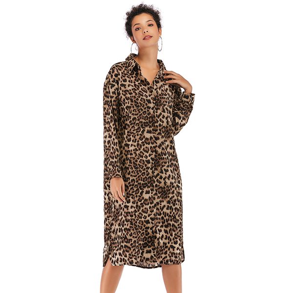 leopard print spring dress 2019 fashion women long shirt dress turn-down collar button long sleeve vestidos de festa, Black;gray
leopard print spring dress 2019 fashion women long shirt dress turn-down collar button long sleeve vestidos de festa, Black;gray