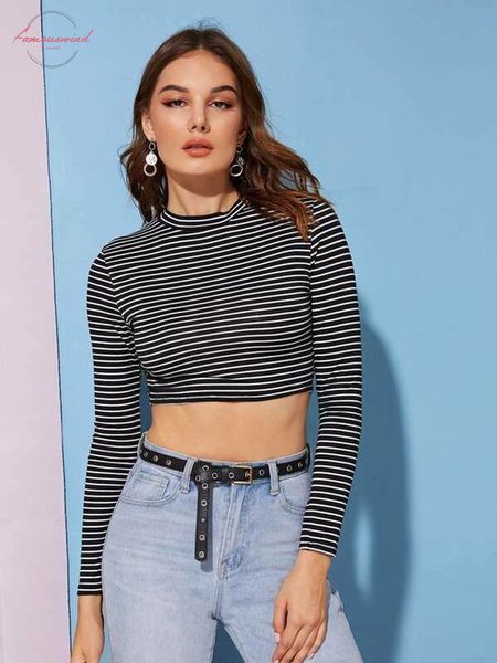 womens casual black white striped long sleeve t shirt ladies autumn bandage tee drop shipping
womens casual black white striped long sleeve t shirt ladies autumn bandage tee drop shipping