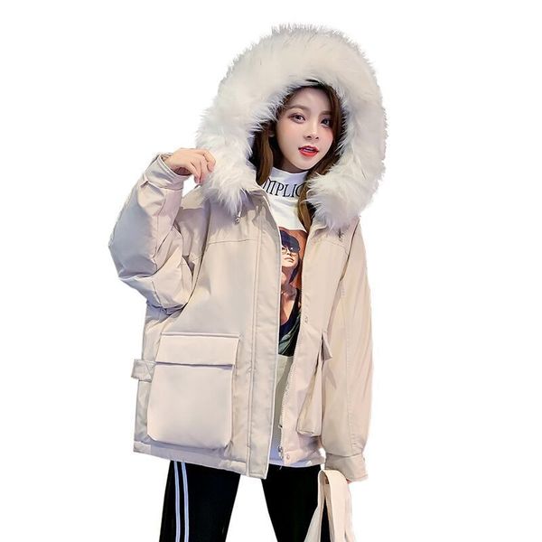 female winter jackets and long coats thick wool-collar down jacket winter jacket new loose large-size 1912, Tan;black
female winter jackets and long coats thick wool-collar down jacket winter jacket new loose large-size 1912, Tan;black