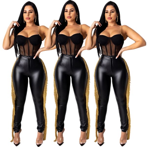 21p8458 2019 new european and american street style banquet wild temperament pants pu leather pants flow supi, Black;white
21p8458 2019 new european and american street style banquet wild temperament pants pu leather pants flow supi, Black;white