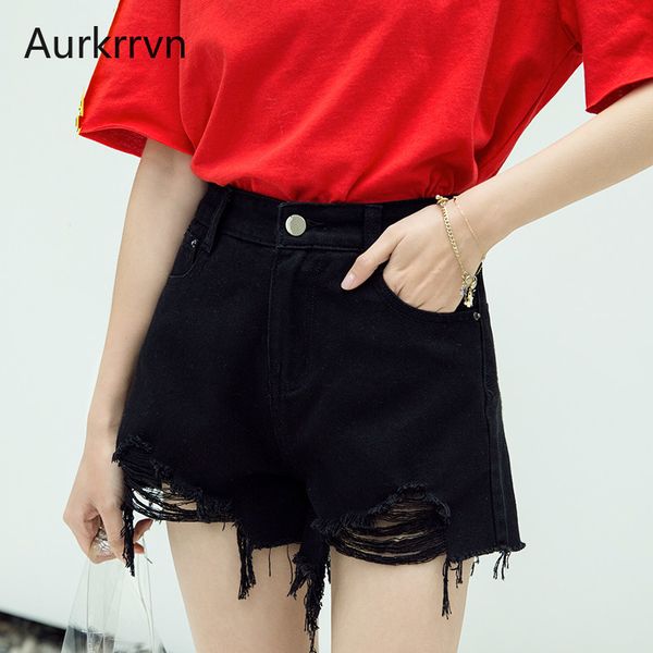 women's jeans aurkrrvn black denim shorts for women ripped hight waist hole button wide leg casual woman summer oversize, Blue
women's jeans aurkrrvn black denim shorts for women ripped hight waist hole button wide leg casual woman summer oversize, Blue