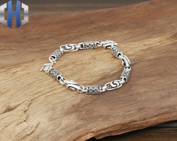 s925 sterling silver jewelry men's fashion silver jewelry handmade thai square dragon scale bamboo bracelet, Black
s925 sterling silver jewelry men's fashion silver jewelry handmade thai square dragon scale bamboo bracelet, Black