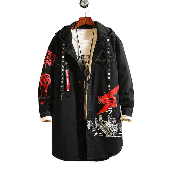 brand design hooded mens demin jacket men hip hop cowboy long casual trench with cap turn down collar streatwear coat, Tan;black
brand design hooded mens demin jacket men hip hop cowboy long casual trench with cap turn down collar streatwear coat, Tan;black