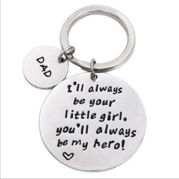 customizable fathers day keychain - ill always be your little girl.you will always be my hero keychain stainless steel, Silver
customizable fathers day keychain - ill always be your little girl.you will always be my hero keychain stainless steel, Silver