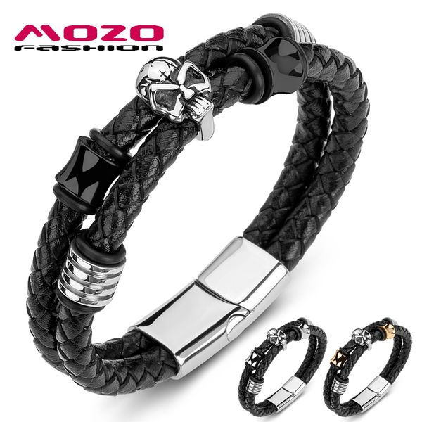 2020 new men bracelet braided genuine leather domineering exaggeration skull bracelet punk bangle jewelry gifts, Golden;silver
2020 new men bracelet braided genuine leather domineering exaggeration skull bracelet punk bangle jewelry gifts, Golden;silver