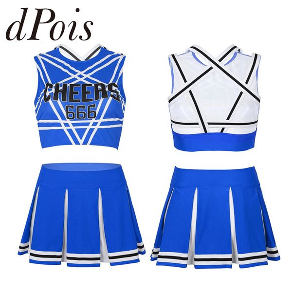 2pcs women cheers 666 printed cheerleading uniforms sleeveless pentagram back crop mini pleated skirt set dress up costume
2pcs women cheers 666 printed cheerleading uniforms sleeveless pentagram back crop mini pleated skirt set dress up costume