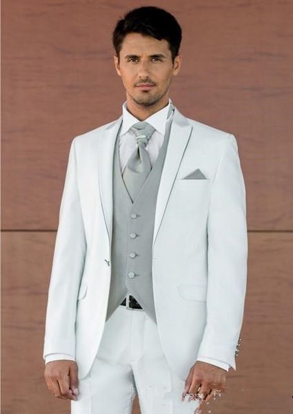 new one button white groom tuxedos peak lapel groomsmen man suits mens wedding suits (jacket+pants+vest+tie) 855, Black;gray
new one button white groom tuxedos peak lapel groomsmen man suits mens wedding suits (jacket+pants+vest+tie) 855, Black;gray